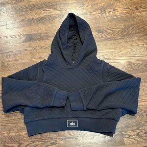 Alo Quilted Black Hoodie
